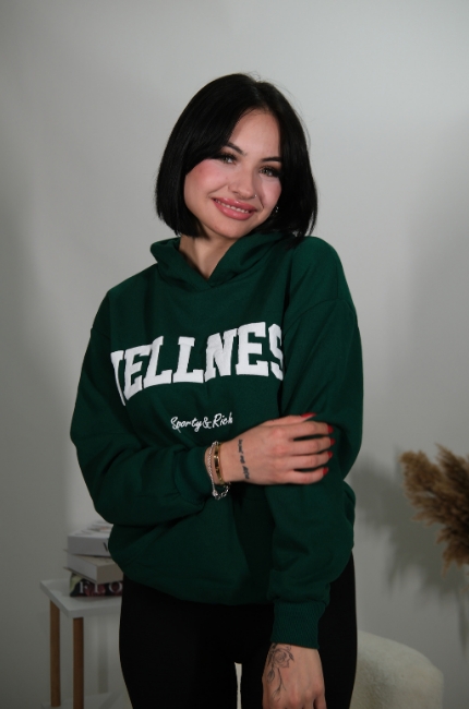 Yeşil%20Wellness%20Kapüşonlu%20Sweatshirt